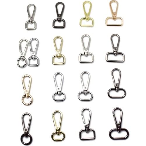 10 Pcs Metal Carabiners Swivel Cord For Paracord Keychain Key Ring Backpack Belt Buckles Bags Luggage Accessies Pet Rope Hook