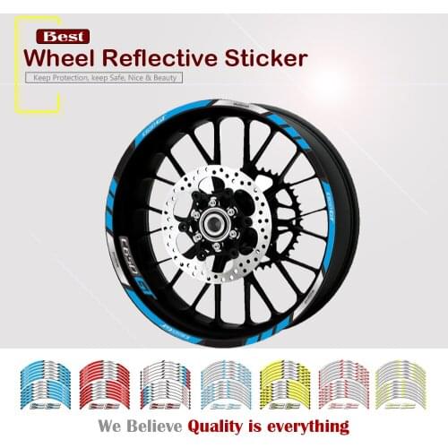 12 Strips Stickers Moto Decal Motorcycle Decals Reflective Waterproof Wheel Decals For C650SPORT C650GT C650 GT Sport 2012-2017