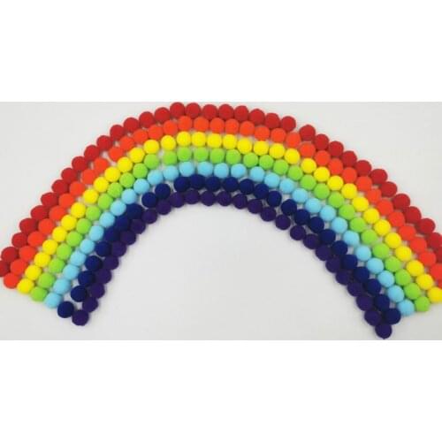 1500Pcs 10mm Pompoms Mini Soft Round Pompone Ball for Handcraft Children DIY Home Wedding Garment Decoration Christmas Supplies