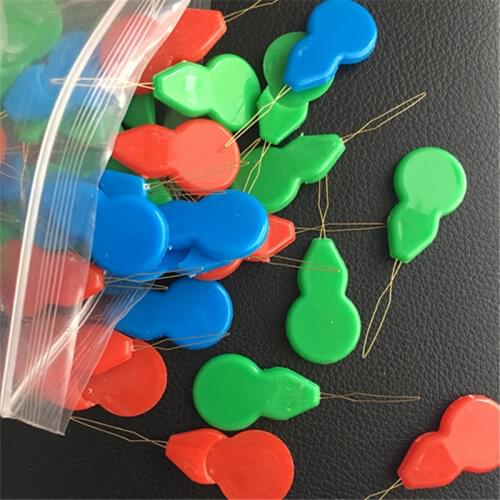 20Pcs Plastic Threader Random Color Mixing Cross Stitch Bow Wire Needles Machine Insertion Craft DIY Sewing Tools Accessories