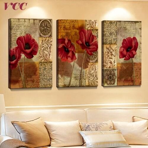 3 Piece Canvas Art Flowers,Paintings On The Wall,Wall Art Canvas Painting,Canvas Prints,Wall Pictures For Living Room,Home Decor