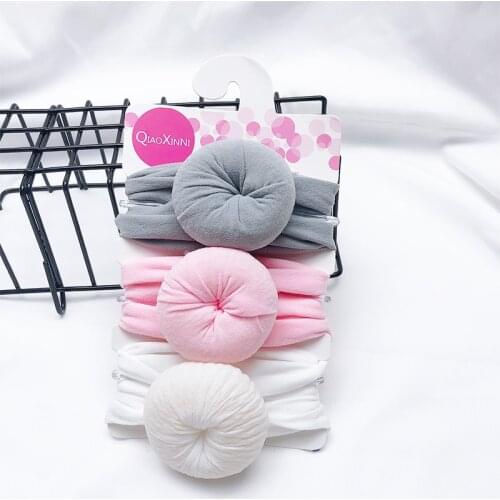 3Pcs/Set Baby Headbands For Newborn Hair Band Cute Baby Bow Flower Elastic Bow Headwear Kids Gifts Girl Hair Accessories
