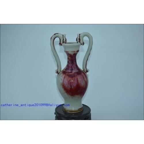 Antique SongDynasty porcelain Jun klin dragon bottle,Sunset red,Collection&Adornment,Free shipping