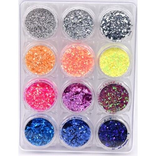 Different sizes shapes Mermaid Tears Color Shift Glitter Persuasion Color Shift Glitter 12 pcs in set