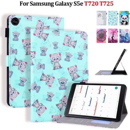 Tablet Cover For Samsung Galaxy Tab S5e Case 10 5 inch SM-T720 SM-T725 Cute Bear Elephant Panda Leather Cover For Galaxy Tab S5e