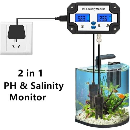 PH-2685 Digital PH Salinity Monitor Beverages Salt Content Water Quality Measure Tool for Aquarium Pool Seawater 40%off