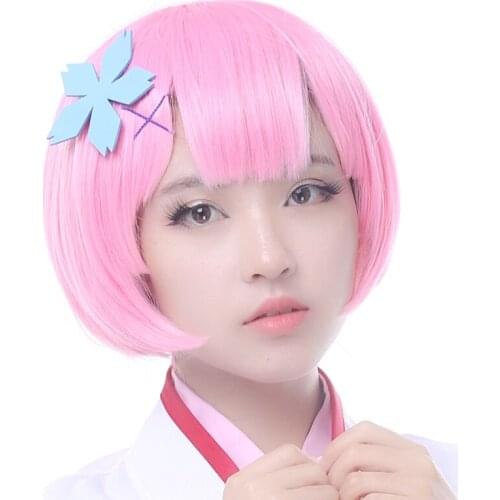 A Different World From Scratch Ramrem Baby Cos Wig Everyday Short Hair with Bangs