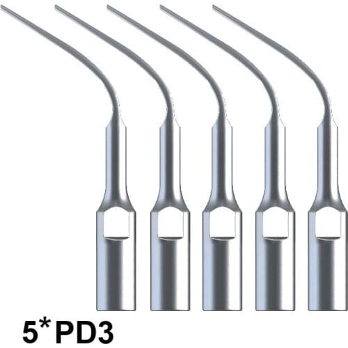 Teeth Cleaning Tools 5Pcs PD3 Perio Scaling Tip To Remove Subgingical And Deep Perio Calculus Fit SATELEC/DTE Ultrasonic Scaler