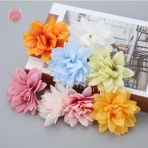 10Pcs Artificial Cymbidium Flower 6Cm Silk Little Magnolia Head For Mother Plot Wedding Home Decor Diy Garland Scrapbook Gift