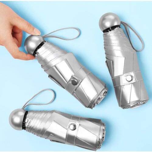 8 Ribs Pocket Mini Umbrella Anti UV Paraguas Sun Umbrella Rain Windproof Light Folding Portable Umbrellas for Women Men Children