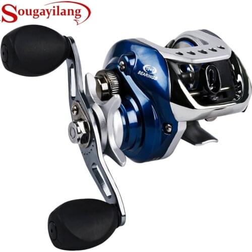 Sougayilang Baitcasting Fishing Reel Magnetic Brake System Baitcast Reel 8KG Max Drag 10+1BB 6.3:1 High Speed Fishing Reel Wheel