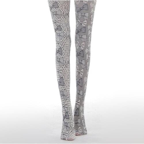 Mandarin Duck Printed Pantyhose Thick Running Chick Cn(origin) 140D Thickness Cotton