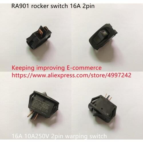 Original new 100% RA901 rocker switch 16A 10A250V 2pin warping switch