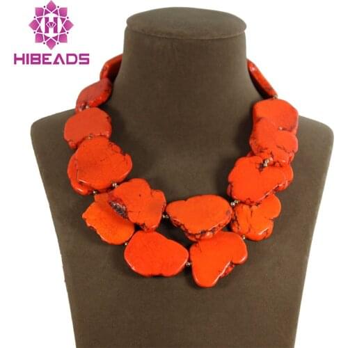 Natural Carmine Rare Irregular Stone Necklace Choker Necklace Chunky Statement Jewelry 7 Colors Free Shipping TN071