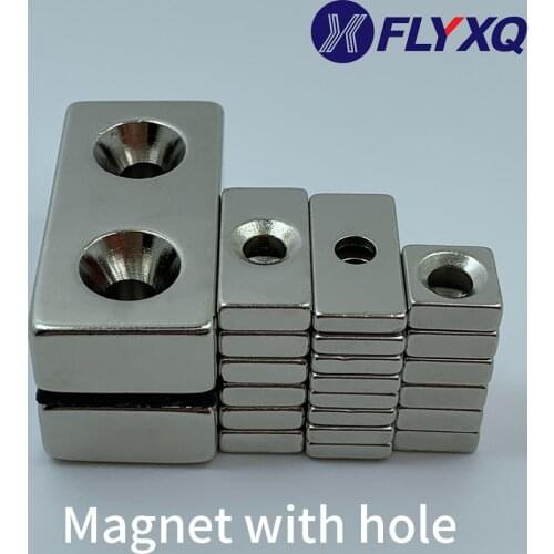 Neodymium magnet small Block strong magnet super powerful Permanent magnetic permanent rectangle Magnet with hole