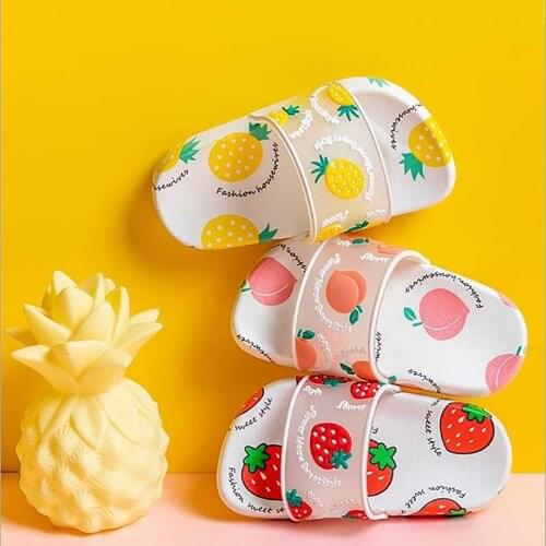 New 2021 Childrens Slipper Baby Girls Slipper Infant Girl Troddler Shoe For Summer Fruit Jelly Parent-child Woman Slipper Shoe