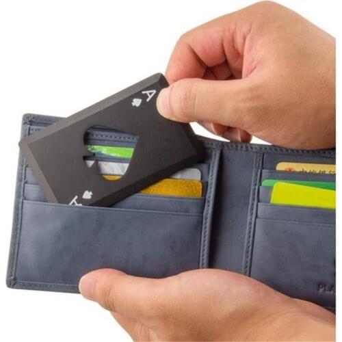 New High Quality Metal Poker Waterproof Black Playing Cards Creative Gift Durable Poker Bottle Opener