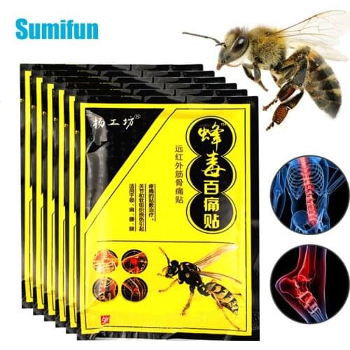 24Pcs Bee Venom Pain Relief Patch Lumbar Spine Rheumatoid Arthritis Joint Back Body Massage Pain Killer Orthopedic Paste Sticker