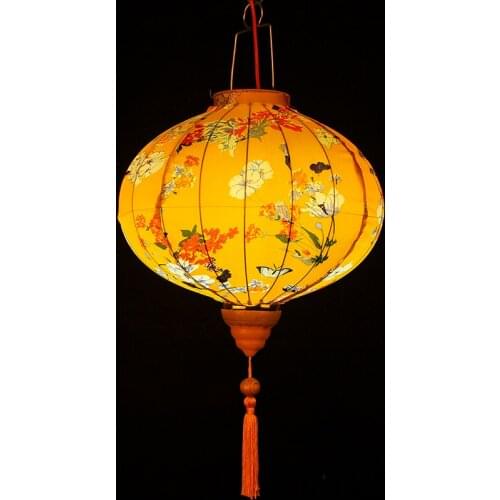 Antique printed silk palace lantern decoration chinese lantern pendant for wedding in restaurant and teahouse chinoiserie decor
