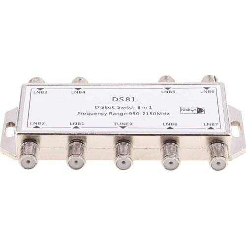 Wideband 8x1 Premium DiSEqC 1.0 2.0 Model Satellite Switch FTA Dish LNBS LNBF