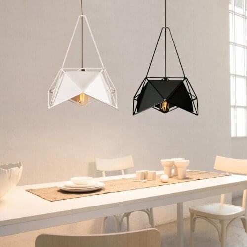 Modern Pendant Light Industrial White Black Metal Suspension Hanging Lights Loft Coffee Pendant Lamps For Home Lighting PA0437