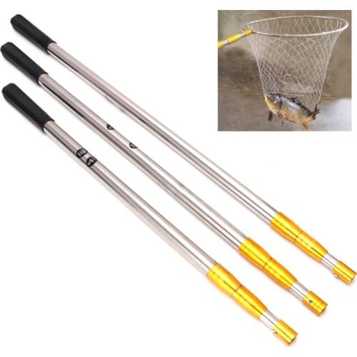 1.5/1.7/1.9m Head Ring Prong Harpoon Spear Rod Fish Dip Net Telescopic Bar Pole
