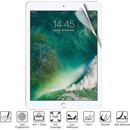 Ultra HD PET Soft film For iPad Pro 11 2021 Air 4 3 2 1 Screen Protector For Pro 9.7 2017 2018 Mini 5 ipad 7 8th 10.2 Protective