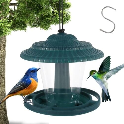 Waterproof Gazebo Hanging Wild Bird Seeds Feeder Garden Yard Outdoor Indoor Bird Food Distributor Birds Feeding Tools
