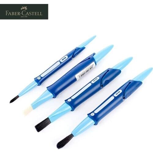 Faber Castell Retractable Brush Pen Round/Flat Head Nylon/Bristles Brush Watercolor/Gouache/Acrylic/Oil Painting Art Brush 1815
