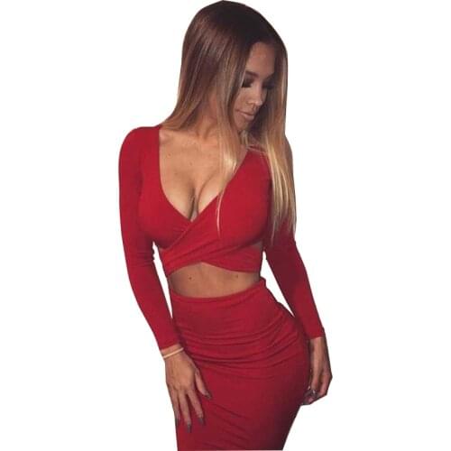 Womens 2021 New Long-sleeved Dress V-neck Show Waist Bodycon Midi Dress Party Sexy Clubwear Dresses Women Vestido De Mujer