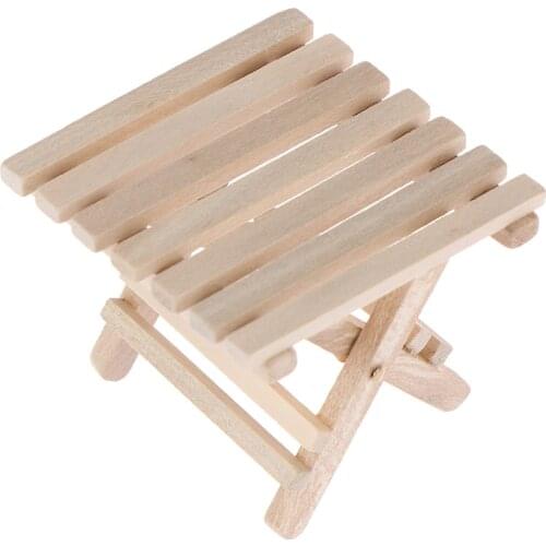 1:12 DIY Miniature Furniture beach folding table for kids toys For Mini Doll House Miniatures Furniture Toys Gifts For Children