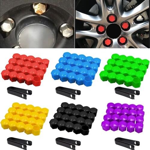 20Pcs Wheel Nut Bolt Head Cover Cap Protective Bolt Caps Exterior Decoration Protecting Bolt Rims Car Accessories 17mm 19mm 21mm