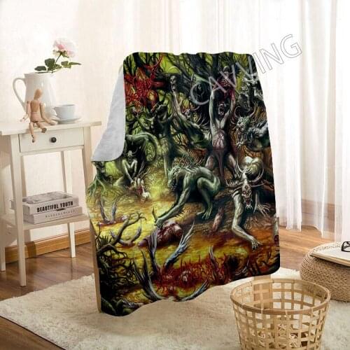 GEHENNA Band 3D Printed Sherpa Blanket Rectangle Blanket Home Textiles Fleece Wearable Blanket Throw Blanket for Sofa