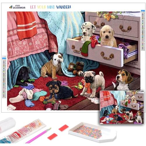 5D DIY Diamond Painting Cat Mosaic Sale Full Square Round Dog Diamond Embroidery Animals Cross Stitch Home Decoration Wall Art