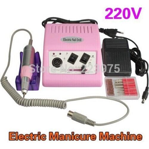 Pro Nail Art Acrylic File Electric Drill Bits Pen Manicure Pedicure Kit 30,000RPM Nail Art Machine 220V