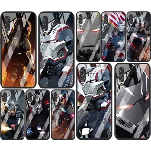 Marvel Avengers War Machine For Samsung Note 20 10 9 8 Ultra Lite Plus 5G A70 A50 A40 A30 A20 A10 Tempered Glass Phone Case