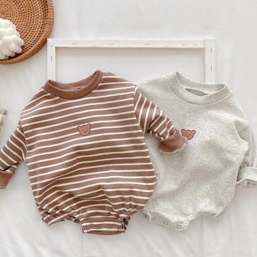 Baby clothes newborn baby fart romper jumpsuit spring and autumn cartoon bear one-piece romper men and women baby romper