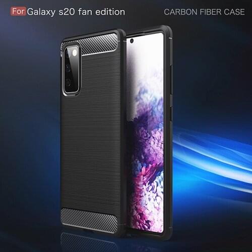 For Samsung Galaxy S20 Fan Edition Case Carbon Fiber Shockproof Soft Silicone Cover For Galaxy Note 20 Ultra Note 20 S20 Ultra