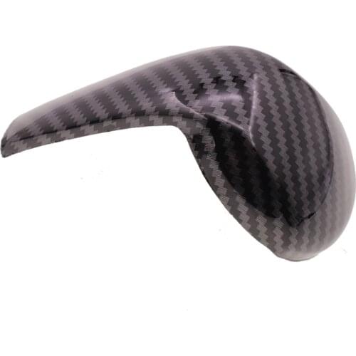 EIDRAN New Gear Shift Knob Carbon Fiber Black Cover Trim For Mazda 3 Axela 2014-2017