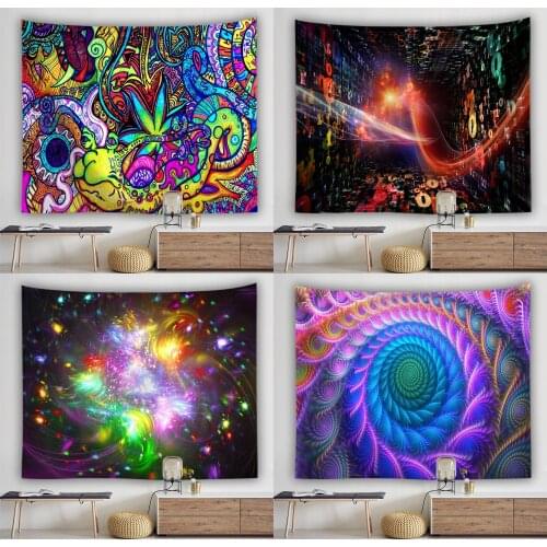 Polyster Hippie Mandala Pattern Tapestry Abstract Painting Art Wall Hanging Gobelin Livingroom Decor Crafts Big Bohemia Tapestry