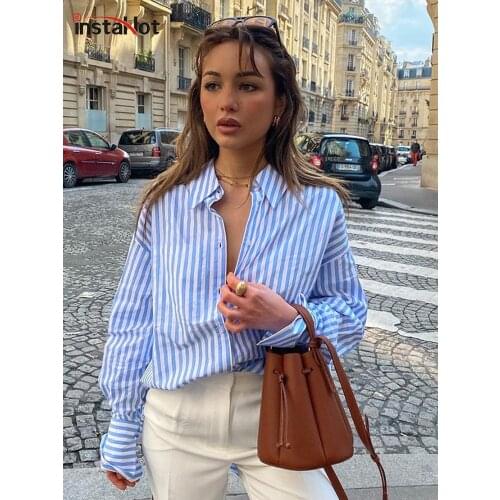 InstaHot Women's Striped Shirts