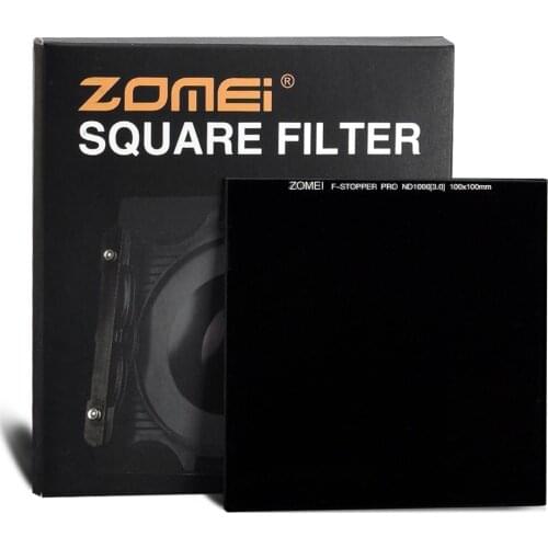 Zomei 100mm Optical Glass Square ND3.0 ND1000 1000x Neutral Density Grey Filter 10 Stops 100x100mm 4x4"