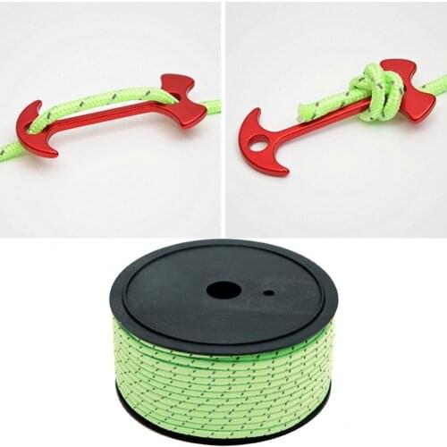 40%HOT Outdoor Sports Hiking 50m 5mm Reflective Camping Tent Rope Cord Accessories