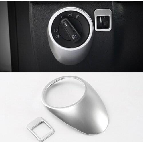 ABS Matte For Tiguan 2009 2010 2011 2012 2013 2014 2015 Car Headlamps Adjustment Switch cover trim auto accessories styling