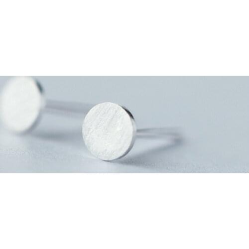 Fashion Silver Color Prevent Allergy Round Stud Earrings for Women Wedding Earrings Jewelry Accessories Brincos B016