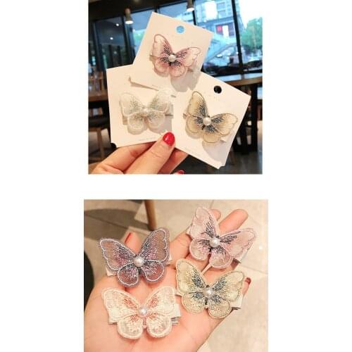 New Fashion Baby Girls Hair Clip Colorful Bow Hairpins Hair Accessories Cute Small Hair Claws Mini Hair Pin for Girls Kids