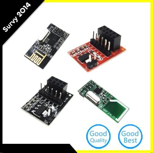 NRF24L01 2.4GHz RF Wireless Transceiver + Socket Adapter Module Plate Board diy electronics
