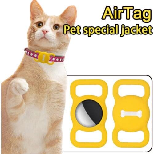 Upgrade cute bones Pet Silicone Case For Apple Airtag Tracker Protective Sleeve Anti-loss Soft Cover For Airtag Locator Keychain