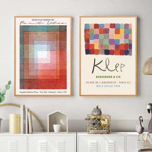 Paul Klee Classic Abstract Style Modern Decoration Watercolor Painting Exhibition Posters Canvas Prints Wall Art Pictures Decor