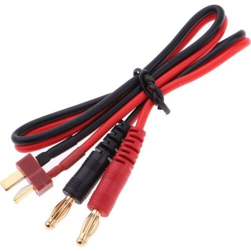 Rc b6 lithium battery charge cable 14awg 4mm banana plug to t plug